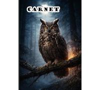 Carnet - A5 - ligné: Journal à motif hibou pour notes, listes et croquis