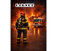 Carnet - A5 - ligné: Journal à motif pompier pour notes, listes et croquis