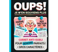 Carnet anti-oubli pour séniors parfaits ! Gros caractères: Une idée de cadeau originale pour une personne âgée, permettant de stimuler la mémoire et ... famille. C'est le cadeau grand-mère idéal !