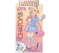 Carnet créatif Mode Academy Chatons (avec un bracelet): Avec 180 stickers