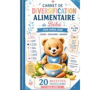 Carnet de Diversification Alimentaire pour Bébé: Carnet à remplir avec recettes, purées, compotes, menus, DME, cahier de suivi complet des repas 20 ... et premiers aliments de 4 mois à 3 ans