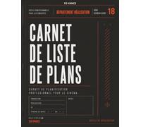 Carnet de liste de plans (Shot list): Planification des plans, couverture caméra, suivi des scènes et organisation du flux de travail pour les ... télévisuelles et publicitaires.