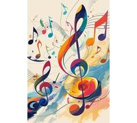 Carnet de Musique: Journal ligné pour musiciens, artistes et écrivains. Carnet ligné 120 pages pour écrire, composer, journal intime ou prise de notes