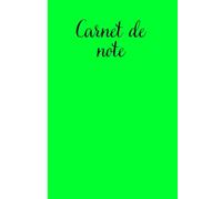 Carnet de note - Simple - Vert - Basique - Neutre - Écrire - Prise de note - Carnet de brouillon - 100 Pages