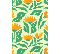 carnet de notes à ligne fleurs stylisées