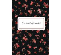 Carnet de Notes A5 Ligné, 192 Pages, Couverture souple (Fleurs rouge)