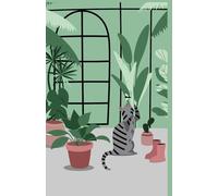 Carnet de notes Chat et Plantes | 100 pages pointillés | format 14 x 22: Carnet pour passionné(e) de chat mignon