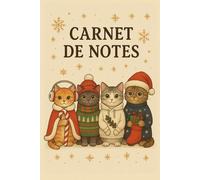 Carnet de Notes - Édition Noël: Cahier ligné 6x9 po - 110 pages | Thème festif beige et doré