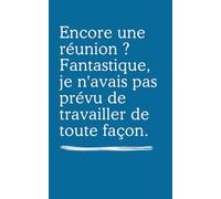 Carnet de notes "Encore une réunion ? Fantastique, je n'avais pas prévu de travailler de toute façon": idée cadeau pas cher pour collègue au bureau, carnet de notes humour