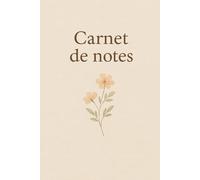 Carnet de notes fleuri - 150 pages pointillées | Journal élégant et doux au style aquarelle