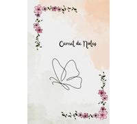 Carnet de Notes Fleuri - Pages Lignées: Papillon et Fleurs Roses - Format A5 - 120 pages pour écrire, journal intime, école ou bureau