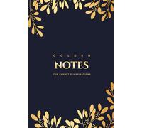 Carnet de notes 'Golden Notes'' - Carnet ligné à couverture rigide en finition Brillant, 150 pages en format A5, Bleu et Or