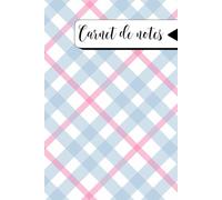 Carnet de notes imprimé vichy pastel rose et bleu clair 120 pages lignées à remplir, notes, prise de rendez-vous, to do list, journaling, cahier de ... de notes motif imprimé vichy 120 pages