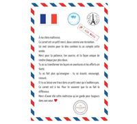 Carnet de notes - Lettre à Ma maîtresse - Cadeau touchant et émouvant - 120 pages lignées