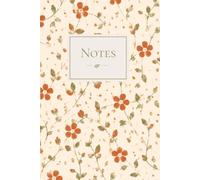 Carnet de notes ligné - Couverture florale terracotta - 100 pages: Cahier élégant pour écrire, prendre des notes, tenir un journal ou organiser ses idées