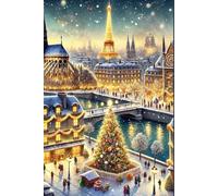 Carnet de notes "Noël à Paris" - 200 pages lignées - couverture rigide