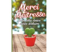 Carnet de notes pour Maîtresse - Cadeau de remerciement pour la fin d'année scolaire - Format pratique livre d'Or, cahier de notes et réunion, journal ... Couverture Plante Coeur - Personnalisable