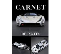Carnet de notes: voiture de Sport argent | pour les passionnés d'automobiles, de vitesse et de course | format 15 x 23 cm | 110 pages lignées