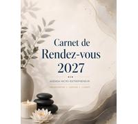 Carnet de rendez-vous 2027 Agenda Micro entrepreneur Organisation, gestion: Planning professionnel de 8 h à 21 h avec suivi du chiffre d’affaires, des dépenses, des clients et des fournisseurs