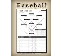 Carnet de score de baseball avec diagrammes de trajectoire : Suivi de match facile 1 page par manche | Inclut de grands diagrammes & tableaux de ... pour parents, fans & ligues adultes Taille A5