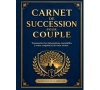Carnet de succession pour couple: Transmettez les informations essentielles à votre conjoint(e) de votre vivant