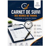 Carnet de Suivi des Heures de Travail :: Registre Mensuel Professionnel | Gestion des Heures Normales & Supplémentaires | Outil de Clôture de Paie | 120 Pages
