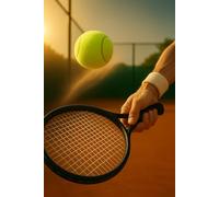 Carnet de Tennis: Journal de tennis pratique 120 pages lignées - Idéal pour noter ses entraînements, matchs, objectifs, réflexions, performances, ... d’un coup puissant sous le soleil couchant