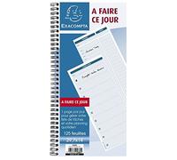 Carnet spirale 29,7x14cm - a faire ce jour - 125 feuilles