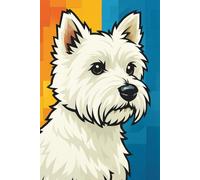 Carnet West Highland Terrier : Journal Cartoon, Carnet de Notes, Bloc d’Écriture: Un cadeau joyeux pour les enfants, les amoureux des chiens, les fans de Westie, les passionnés de terriers, la famille, les amis, les proches et les esprits créatifs