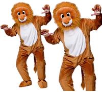 Carnevale Adulto Leo Lion Costume da Mascotte Unisex Animale Big Testa Vestito