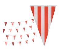 Carnevale Circus Banner Flag - Carnival Circus Banner Flag, Red and White Striped Pennant Flags | Bandiera triangolare per baby shower, compleanno, funfair tema decorazioni per feste e forno
