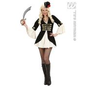 CARNEVALE COSTUME VESTITO CAPITANO PIRATA SEXY DONNA TAGLIA L