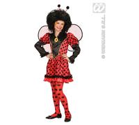 CARNEVALE COSTUME VESTITO COCCINELLA BAMBINA 11/13 ANNI