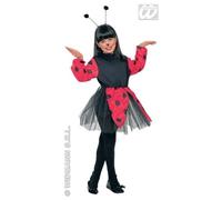 CARNEVALE COSTUME VESTITO COCCINELLA BAMBINA 8/10 ANNI