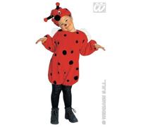 CARNEVALE COSTUME VESTITO COCCINELLA IN PELUCHE BAMBINA 4/5 ANNI