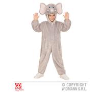 CARNEVALE COSTUME VESTITO ELEFANTE IN PELUCHE SOFT BAMBINO 1/2 ANNI - 12/24 MESI