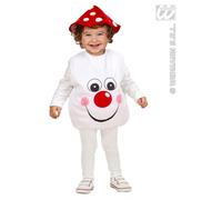 CARNEVALE COSTUME VESTITO FUNGHETTO BAMBINO/A 1/3 ANNI