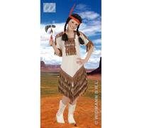 CARNEVALE COSTUME VESTITO INDIANA BAMBINA 5/7 ANNI