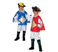 CARNEVALE COSTUME VESTITO MOSCHETTIERE BAMBINO 5/7 ANNI