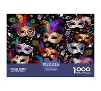 Carnevale della maschera di Venezia Puzzle in Legno Impermeabile DIY Puzzles Da 1000 Pezzi Per Adulti Sfidanti E Rompicapo Per Decorazioni Domestiche