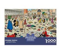 Carnevale della maschera rinascimentale di Venezia Puzzle in Legno Impermeabile Puzzles Da 1000 Pezzi Per Adulti Colorati Giochi Educativi