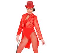 CARNEVALE FRAC DONNA IN RASO ROSSO TG.M Gran Galà Costume Travestimento