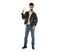 CARNEVALE HALLOWEEN GIUBBOTTO ECO PELLE ANNI 50 FONZIE ROCK PUNK GREASE HARLEY