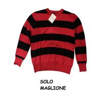 CARNEVALE HALLOWEEN MAGLIONE FREDDY KRUEGER NIGHTMARE ROSSO NERO SCEGLI GUIRCA