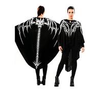 CARNEVALE HALLOWEEN MANTELLO DRAGO SCHELETRO SKELETON DRAGON CAPE 120 CM
