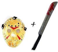 CARNEVALE HALLOWEEN MASCHERA E MACHETE JASON VENERDI 13th FRIDAY