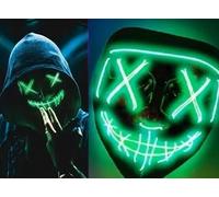 CARNEVALE HALLOWEEN MASCHERA THE PURGE CON LED NOTTE DEL GIUDIZIO JUDMENT DAY