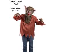 CARNEVALE HALLOWEEN SET UOMO LUPO MANNARO WEREWOLF TAGLIA UNICA 46/52 ML 03391