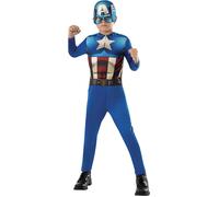 CARNEVALE HALLOWEEN VESTITO CAPITAN AMERICA ORIGINALE MARVEL #610759