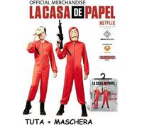 CARNEVALE HALLOWEEN VESTITO CASA DI CARTA CASA DE PAPEL TAGLIA ADULTO ORIGINALE